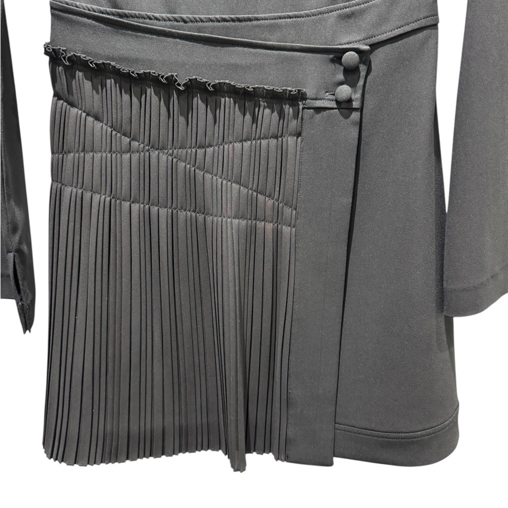 SIMKHAI Zabelle Long Sleeve Mini Dress Black - Picture 5 of 8